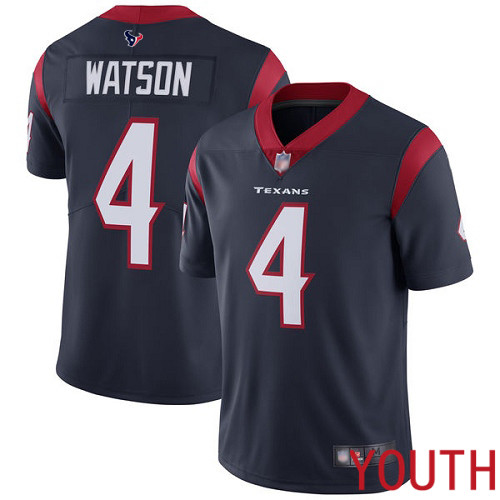 Houston Texans Limited Navy Blue Youth Deshaun Watson Home Jersey NFL Football #4 Vapor Untouchable->youth nfl jersey->Youth Jersey
